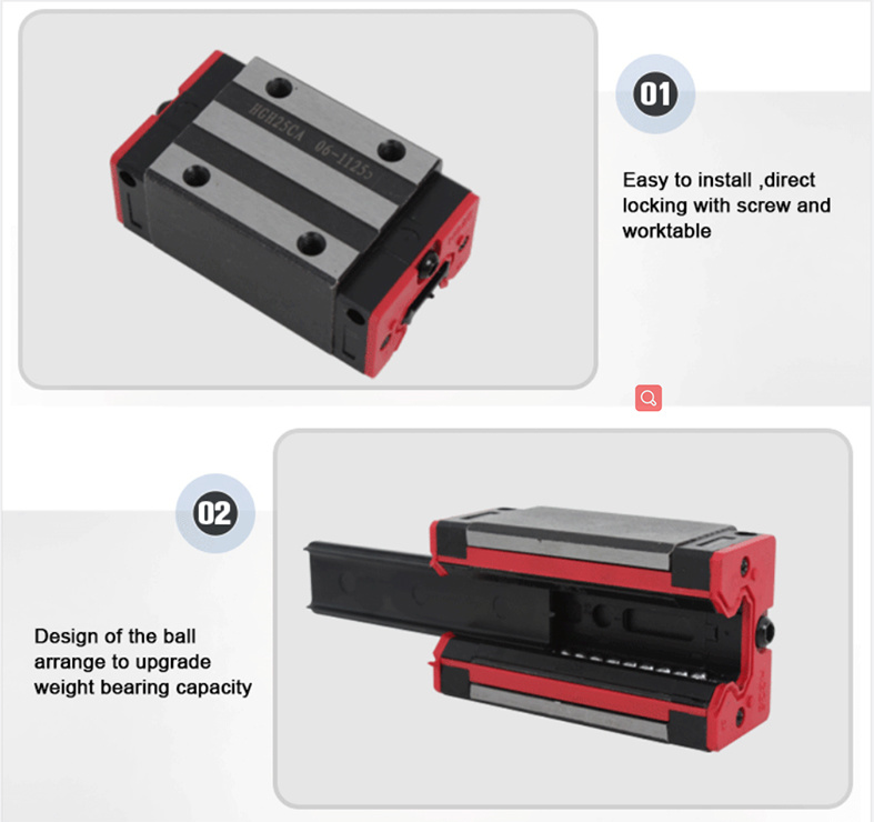 Taiwan Hiwin High Quality Heavy Load Hgw30hc Linear Block Hgw30 Hgw30cc Hgw35cc Hgw35hc Linear Guide Rail Slider